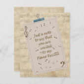 Aufforderung zur Erwägung von Piano Einladung (Vorne/Hinten)