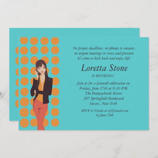 Aufforderung zur Ruhestandsregelung für Unternehme Einladung (Vorne/Hinten)