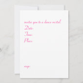 Aufforderung zur Tanzaufforderung Einladung (Rückseite)