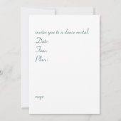 Aufforderung zur Tanzaufforderung Einladung (Rückseite)