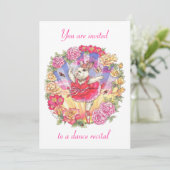Aufforderung zur Tanzaufführung - Rose Einladung (Stehend Vorderseite)