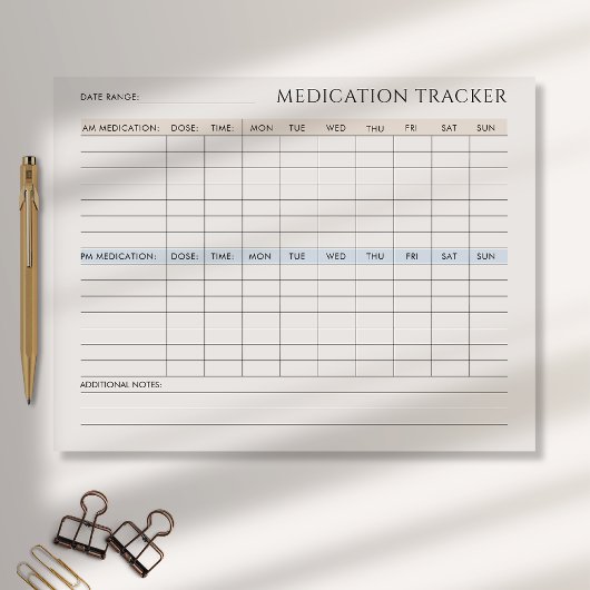 Auffrischungsnotiz für den Arztracker Notizblock