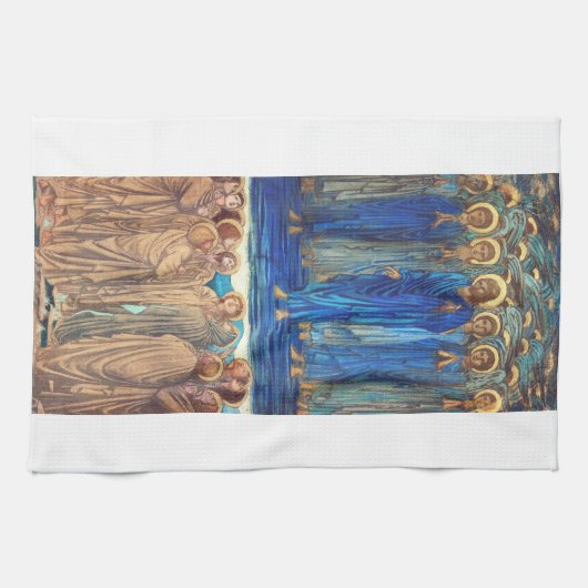 Aufführung Christi durch Edward Burne Jones Geschirrtuch (Horizontal)