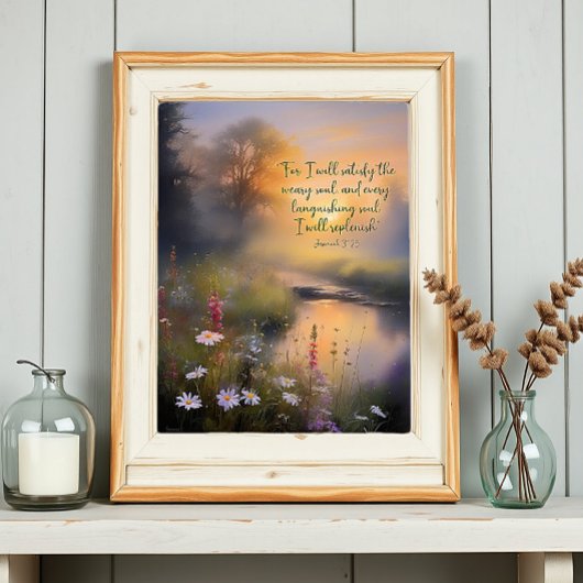 Auffüllen christlicher Wildblumen Poster