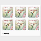 Aufgabe 12:10 Schrift Leben jeder Kreatur Quadratischer Aufkleber (Blatt)