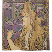 Aufgabe (1896) von Alphonse Mucha Duschvorhang (Vorderseite)