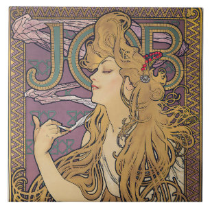 Aufgabe (1896) von Alphonse Mucha Fliese