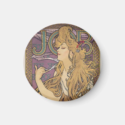 Aufgabe (1896) von Alphonse Mucha Magnet (Vorne)