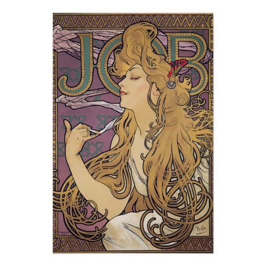 Aufgabe (1896) von Alphonse Mucha Poster (Vorderseite)