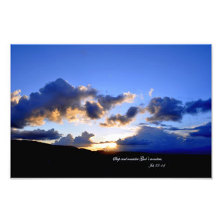 Aufgabe 37:14 Stoppt und betrachtet die Wunder Got Fotodruck