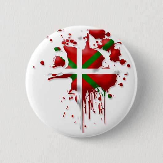Aufgabe baskische Fahne Euskadi Button (Vorderseite)