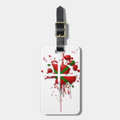 Aufgabe baskische Fahne Euskadi Gepäckanhänger (Vorderseite vertikal)