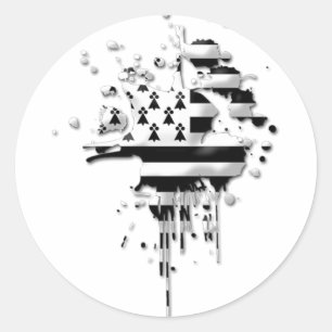 Aufgabe die Bretagne Breizh Runder Aufkleber