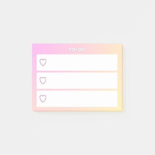 Aufgaben-Checkliste Haftnotizen Post-it Klebezettel (Vorderseite)