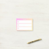 Aufgaben-Checkliste Haftnotizen Post-it Klebezettel (Auf Schreibtisch)