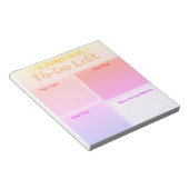 Aufgabenliste des organisierten Lehrers Notizblock (angewinkelt)