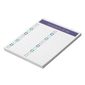 Aufgabenliste - Modernes, farbenfrohes Design Notizblock (Rotiert)