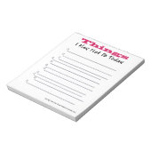 Aufgabenliste/ NICHT-Aufgabenliste Notizblock (Rotiert)