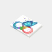 Aufgeben des Schilddrüsenkrebsbewusstseins Post-it Klebezettel (angewinkelt)