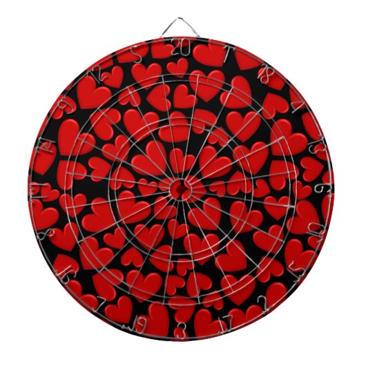 Aufgeblasene Herzen Dartscheibe (vorne)