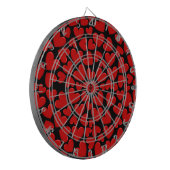 Aufgeblasene Herzen Dartscheibe (Vorderseite Links)