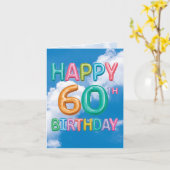 Aufgeblasene Messages Meilensteine 60 - Geburtstag Karte (Gelbe Blume)