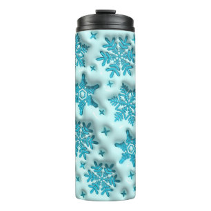 Aufgeblasene Schneeflocken Puffy Tumbler: Sip im W Thermosbecher