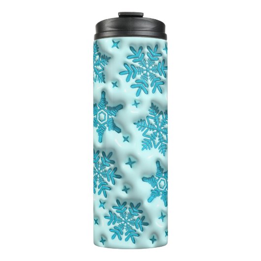 Aufgeblasene Schneeflocken Puffy Tumbler: Sip im W Thermosbecher (Vorderseite)