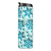 Aufgeblasene Schneeflocken Puffy Tumbler: Sip im W Thermosbecher (Nach rechts gedreht)