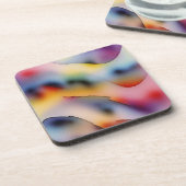 "Aufgebrochene Wellen" Zeitgenössische Abstrakte K Getränkeuntersetzer (Linke Seite)