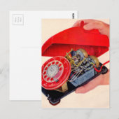 aufgedeckte Telefonanrufe Postkarte (Vorne/Hinten)