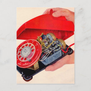 aufgedeckte Telefonanrufe Postkarte