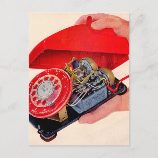 aufgedeckte Telefonanrufe Postkarte (Vorderseite)