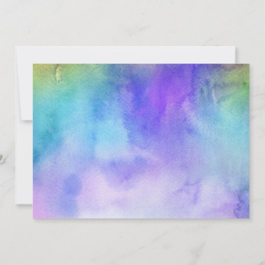 Aufgehängte Hochzeitungs-Watercolor-Wash-Karte "Ne Einladung (Rückseite)