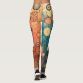 Aufgehängtes Gold Leggings (Rückseite)