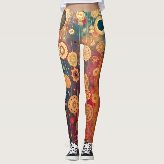 Aufgehängtes Gold Leggings (Vorderseite)