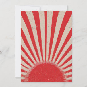 Aufgehende Sonne Hintergrund – Retro Vintage Strah Feiertagskarte