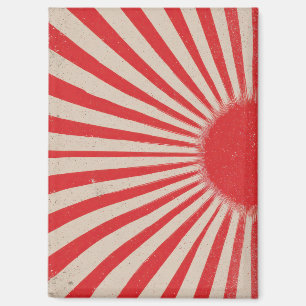 Aufgehende Sonne Hintergrund – Retro Vintage Strah Magnet