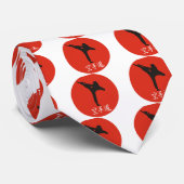 Aufgehende Sonne-Karate Krawatte (Gerollt)