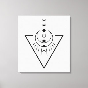 aufgehende Sonne Mondphasen Leinwanddruck