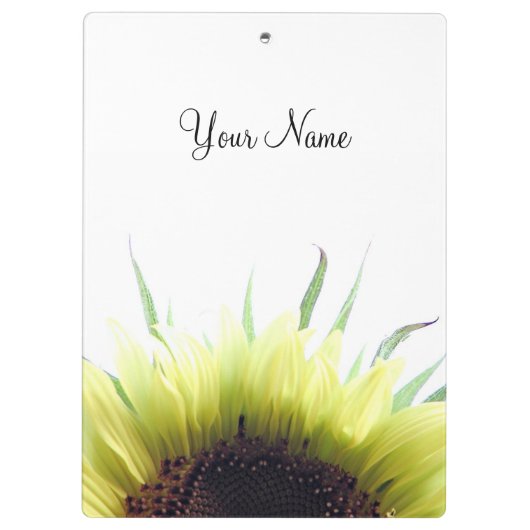 Aufgehende Sonnesonnenblume Klemmbrett (Rückseite)