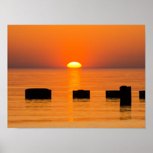 Aufgehendes Orange Poster