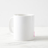 AUFGEHOBEN DURCH MÖPSEN PINK MOPS TASSE (Vorderseite Links)