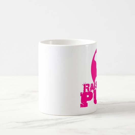 AUFGEHOBEN DURCH MÖPSEN PINK MOPS TASSE (Mittel)