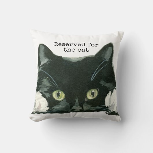 aufgehoben für die schwarze Katze des Kissen (Vorderseite)