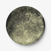 Aufgehobener Schleifen-Fingerabdruck Pappteller (Vorderseite)