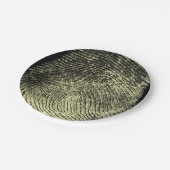 Aufgehobener Schleifen-Fingerabdruck Pappteller (Schrägansicht)