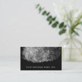 Aufgehobenes Schleifen-Fingerabdruck-Monochrom Visitenkarte (Stehend Vorderseite)