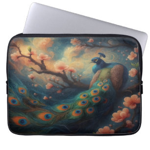 Aufgehockte Pfauen-Laptop-Hülle Laptopschutzhülle