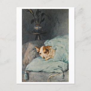 Aufgeklappt - Hund Postkarte